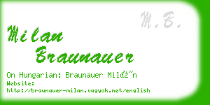 milan braunauer business card